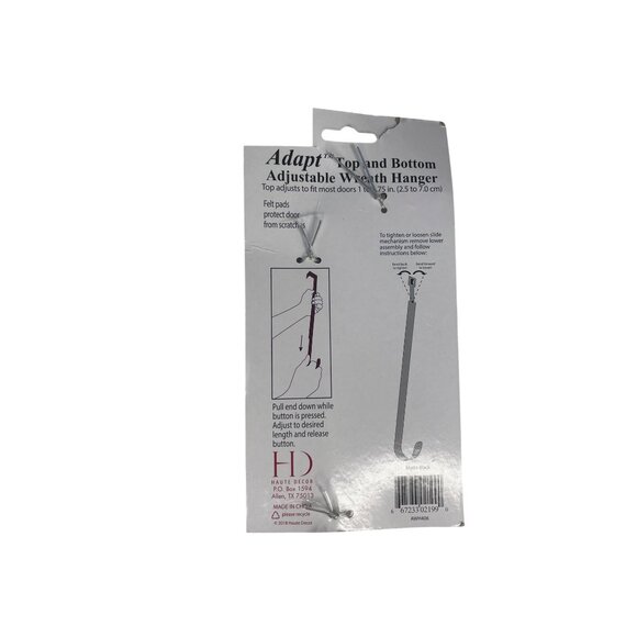 Adapt Top Bottom Adjustable Wreath Hanger Holiday Decoration - Picture 2 of 3